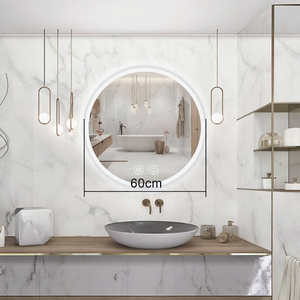 <span class=keywords><strong>Espejo</strong></span> de baño LED <span class=keywords><strong>Espejo</strong></span> de tocador <span class=keywords><strong>redondo</strong></span> con luces Regulable Cambio de 3 colores <span class=keywords><strong>Retroiluminado</strong></span> Frontal Antiniebla Ducha de baño <span class=keywords><strong>Espejo</strong></span> inteligente - Product Image 5