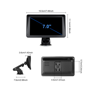 Podofo <span class=keywords><strong>7</strong></span>-inch Xe bé màn hình di động không dây Carplay <span class=keywords><strong>Android</strong></span> tự động với IR Night Vision Camera cho xe ô tô xe tải van bán buôn - Product Image 5