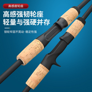 Spinning Fishing Rod 2 Section SIC Guides Cork Handle Freshwater Lure Rod Stream Pond Use - Product Image 2
