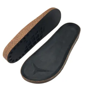 Factory wholesale PVC plus size Cork Mid Sole For Sandals and slippers soles cork soles