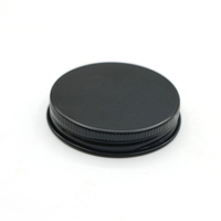 Cache-vis en aluminium noir/or/argent, capuchon métallique 38-89 mm pour bocaux et bouteilles, logo personnalisé disponible pour les compléments alimentaires