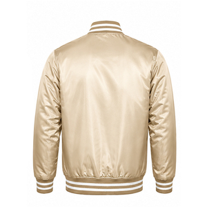 Personalized Custom Logo <b>Men</b> <b>Long</b> Sleeve Satin <b>jackets</b> For <b>Men</b> Wholesale Price Custom Made <b>Men's</b> Satin <b>jackets</b> Stand Collar - Product Image 2