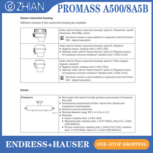 เครื่องวัดอัตราการไหลแบบ Coriolis รุ่น Proline Promass a 500/8A5B ของ Endress+Hauser แบบท่อเดี่ยวขนาดกะทัดรัด สำหรับการวัดหลายค่าพารามิเตอร์ - Product Image 5