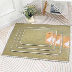 2025 Summer Modern Collapsible Cooling <b>Travel</b> Ready Pet Mat Breathable 100% Cotton <b>Dog</b> Cat <b>Bed</b> Pad Ice Gel Cushion Indoor - Product Image 4