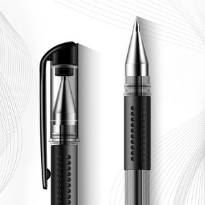 Bolígrafo de Gel Deli 6600ES, 0.3 mm, Tinta Negra, Azul, Roja y Azul Oscuro, para Oficina y Escuela, Cuerpo de Plástico, Impresión UV - Product Image 1