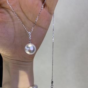 Collier classique en argent pur S925 rouge avec trois rangées de diamants, bijoux de luxe exquis pour femmes, mode perle - Product Image 4