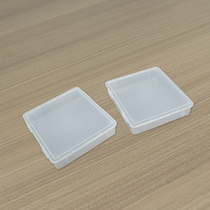 Transparent PP Plastic Rectangular Storage <b>Box</b> 25.8x23.8x5cm Covered For Electronics Tools Documents Desktop Organization - Product Image 3