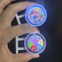 Nuevo Imán de Nevera con Luz LED Luminosa en Forma de Cabeza de Gato, Mini Placa Magnética Creativa y Cultural, Luz Nocturna Pequeña