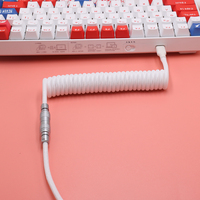 Câble de clavier en paracorde USB-C YC8, câble de connecteur aviateur, câble de clavier mécanique enroulé USB-C