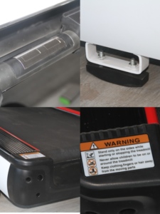 จักรยานออกกำลังกายแบบมีหน้าจอสัมผัส LED พร้อมมอเตอร์สำหรับวิ่งและเดิน  ฝึกแอโรบิก  โครงเหล็ก ABS ความเร็ว 1-20 กม./ชม. - Product Image 5
