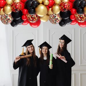60 Globos Negros y Rojos de 12 Pulgadas para Decoración de Fiestas Temáticas de Casino, Graduación, Año Nuevo, Cumpleaños - Product Image 5