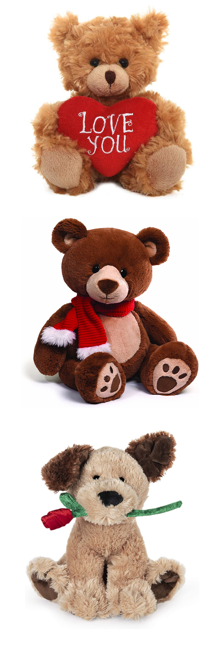 personalized high quality wholesale valentines love you plush toy teddy bears hug heart