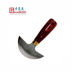 Double edged leather cutting blades with round head for cutting leather