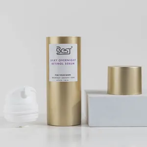 Skincare Packaging Luxury Gold Airless Pump Bottle With Customized Private Label 30ml 50ml 75ml 100ml 150ml