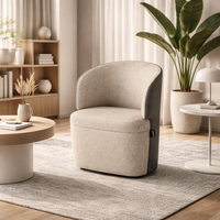 Fauteuil lounge moderne rembourré ATWOKA, fauteuil individuel pour salle d'attente de bureau