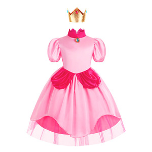 Disfraz de Princesa Peach de FSMKTZ para Niñas, Vestido Rosa de <span class=keywords><strong>Pinkie</strong></span> Pie, Disfraz de Halloween, Traje de Cosplay para Niños - Product Image 2