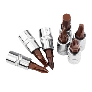 Khai thác 3/8 trung bình bay lục giác ổ cắm Chrome kết thúc Screwdriver với Plum Blossom bit spline bên trong lục giác mét ổ cắm - Product Image 1