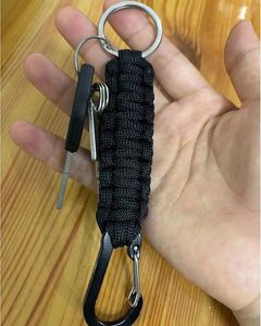 Private Label Paracord Keychain Carabiner Heavy Duty Braided <b>Key</b> <b>Chain</b> for <b>Keys</b> Camping Hiking Outdoor Use Manufacturer ODM - Product Image 5
