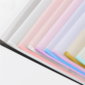 Papier d'emballage floral givré avec bordure, motif automne aux couleurs vives, en gros, compatible sérigraphie, résistant à l'humidité, en OPP, économique - Product Image 5