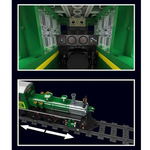 Cetakan King 12024 1212 buah blok bangunan plastik kontrol aplikasi DIY blok mainan konstruksi perakitan & bata Puzzle kereta - Product Image 4