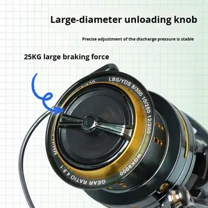<span class=keywords><strong>Moulinet</strong></span> tout métal de grande taille 14000 résistant à la corrosion pour la <span class=keywords><strong>pêche</strong></span> en rivière et en lac Alliage durable <span class=keywords><strong>Pacific</strong></span> Bluefin - Product Image 5