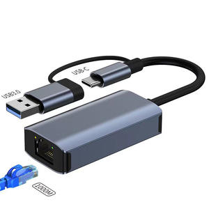 USB-C multiport 2-en-1 Station d'accueil multiport 1000mpbs Type C à RJ45 USB 3.0 conversion séparateur usb-c hub ordinateur portable pour <span class=keywords><strong>macboo</strong></span> - Product Image 2