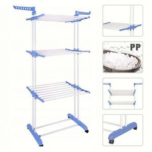 Tendedero Móvil de 4 Niveles, Tendedero Vertical Extensible, Tendedero Plegable para Ropa y Toallas, Venta al por Mayor - Product Image 3