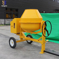 Bétonnière portable à moteur diesel TOBEMAC CM350/400/500/700, 400L, 6HP, 4 roues, tambour inclinable, 6M/H, garantie de 3 mois