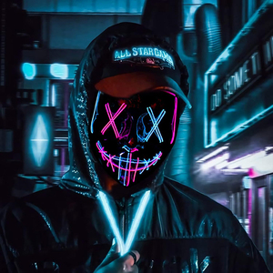 Máscara LED Brillante de Halloween, Disfraz para Cosplay, Fiesta de Halloween, Baile de Máscaras, Regalo de Carnaval - Product Image 1
