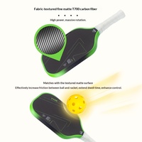 Set Raket Pickleball Serat Karbon 18k T700 Matte Weave, Disetujui USAPA, Raket Profesional Custom, 230g, Ketebalan 16mm, Karbon