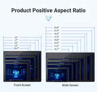 PC tout-en-un industriel étanche à haute luminosité de 23,8 pouces, OEM, écran LCD de 15,6 pouces, série, lisible en plein soleil, capacitif