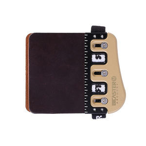 Accesorios para Arco Recurvo, Protector de Dedos para Arco Barebow, para Mano Derecha e Izquierda, Cuero Cordovan + Placa de Latón, Protectores de Dedos para Tiro con Arco - Product Image 2