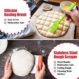 Casseroles à <span class=keywords><strong>pain</strong></span> panier de cuisson rond meilleur stockage de boulangerie Banneton Bannetons ovale pour grattoir à lame <span class=keywords><strong>maison</strong></span> ensemble agitateur à <span class=keywords><strong>levain</strong></span> - Product Image 3