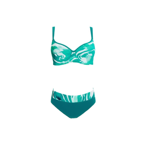 Set bikini taglie forti con controllo pancia, reggiseno push-up e slip a vita alta SQ66566 - Product Image 2