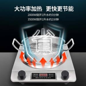 Table de cuisson à induction concave Xicai 3500W 220V 5 vitesses, panneau céramique étanche haute puissance pour fondue et sautés - Product Image 4