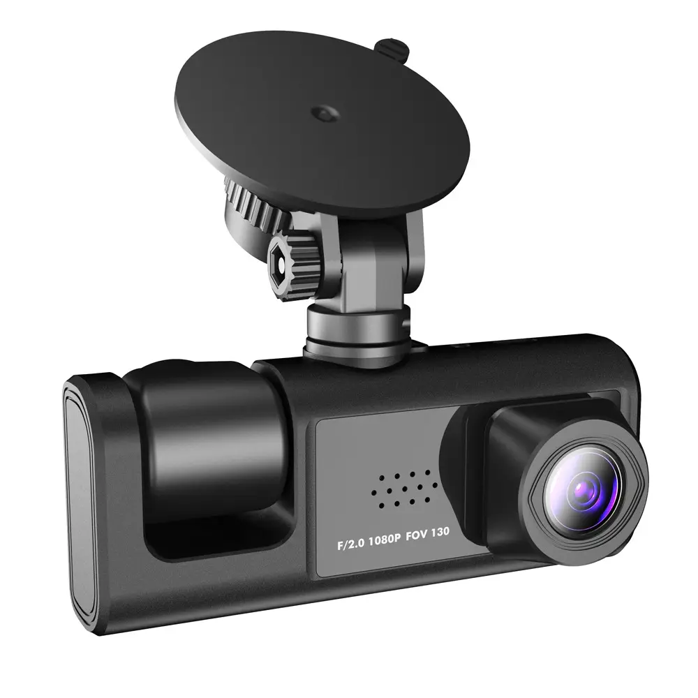 140 Grad Weitwinkel 3 Kanal Dash Cam Auto kamera Reverse 1080P Nachtsicht Vorder-und Rückseite Dash Kamera Dashcam Mit GPS