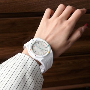 Chaîne de montre de <span class=keywords><strong>poche</strong></span> Royal Pop pour montre de <span class=keywords><strong>poche</strong></span> mécanique co-marquée APx SW avec bracelet en cuir de veau biocéramique et lunette octogonale - Product Image 2