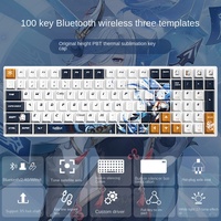 Teclado Mecánico Inalámbrico Personalizable Programable con Retroiluminación RGB de Tamaño Completo S100 Transfronterizo, Conexión USB Real de Triple Modo