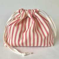 Sac à cordon en coton rayé teint en fil GRS, sac de voyage portable en toile de coton réutilisable pour cosmétiques et articles de toilette, logo personnalisé