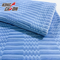 Kingcason Vente en gros de flanelle jacquard double face 100% polyester, douce, épaisse et moelleuse, personnalisable en couleur, pour vêtements, pyjamas, couvertures