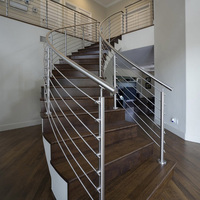 Rampe de balcon extérieure en acier inoxydable Tige de tube en acier inoxydable Rampe de tube en acier inoxydable