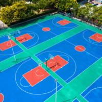 Suelo Deportivo JRACE Aprobado por la FIBA, Resistente al Desgaste, Superficie para Cancha de Baloncesto Interior y Exterior para Competición Profesional