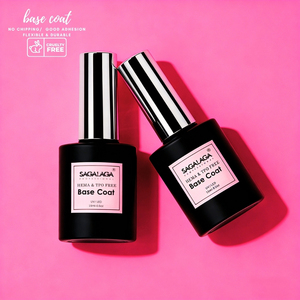 SAGALAGA 15ml HEMA & TPO Free Base Coat Top Coat UV <span class=keywords><strong>LED</strong></span> Soak Off Nail Gel Polish Foundation Top Base Coat - Product Image 5