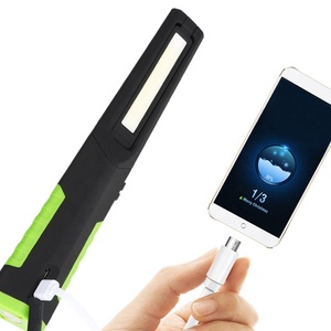 Puissant COB LED lumière de travail USB manivelle Rechargeable téléphone charge Inspection lumière métal crochet aimant <span class=keywords><strong>Garage</strong></span> voiture réparation - Product Image 1