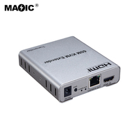 4K 60M KVM Extender HDMI, kabel jaringan pemancar ke RJ45 Port jaringan 4K KVM Extender definisi tinggi 60M dengan USB