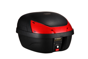 JIADERUI 28L PP製バイク用トップケース 防水クイックリリース バイク収納ボックス バックレスト付きトップラック - Product Image 1