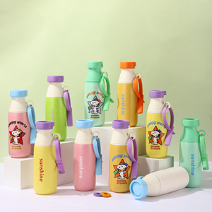 Nouvelle Bouteille Isotherme en Acier Inoxydable Haut de Gamme, Tasse Portable au Design Mignon, Ouverture à un Clic, Double Usage Extérieur - Product Image 1