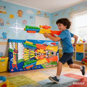 어린이용 플라스틱 안전 장난감 총 세트 (총 2개 + 볼링) 남아용 - Product Image 3