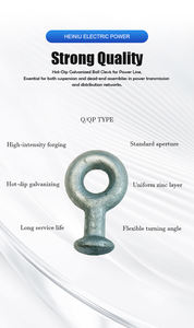 Accessoire de câble électrique en acier galvanisé de type Q/QP, œil à bille, œil à bille à extrémité sphérique, œil à bille à douille, œil à bille à suspension - Product Image 3