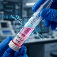Tube de centrifugation stérile en polypropylène de 15 ml, flacon en plastique jetable à visser pour la séparation cellulaire, l'extraction d'acides nucléiques, laboratoire